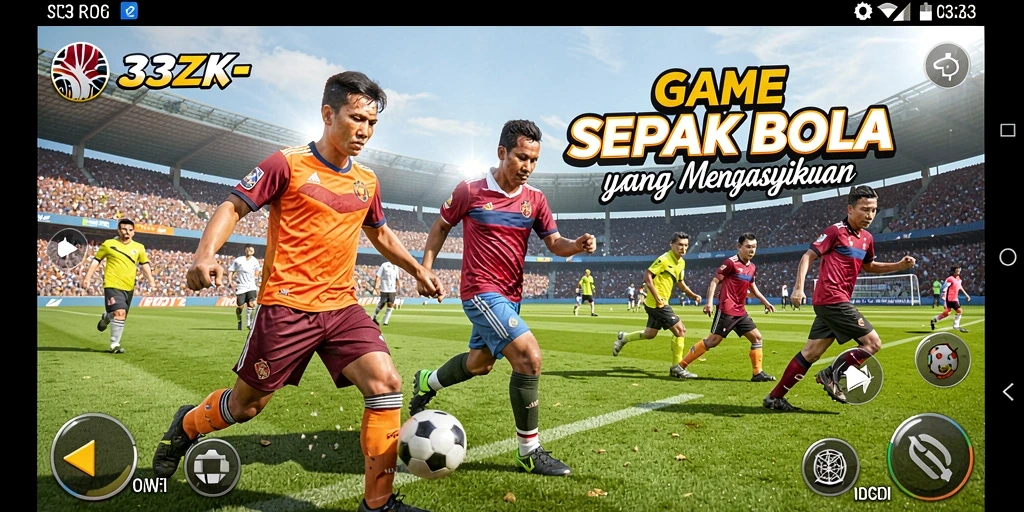 Gameplay menarik dalam 33ZK dengan grafik sepak bola yang menawan.
