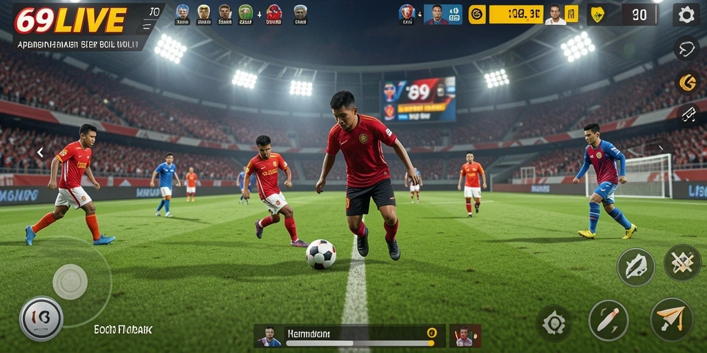 Tampilan gameplay yang menakjubkan dalam 69LIVE.