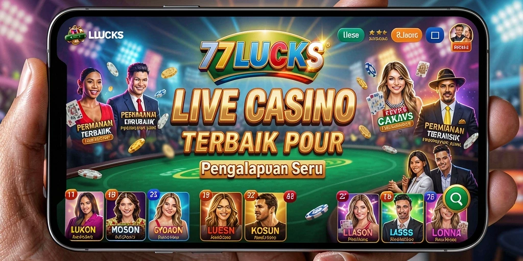 Gameplay seru di 77LUCKS dengan dealer langsung dan interaksi real-time.
