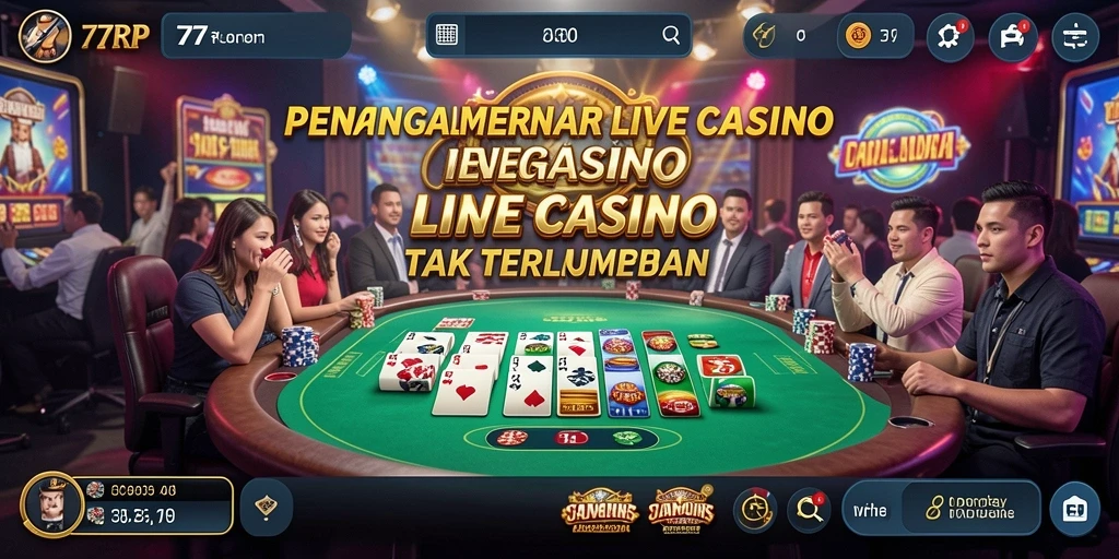 Gameplay Live Casino seru di aplikasi 77RP.