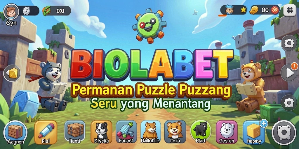 Tampilan gameplay yang menarik dan penuh warna dari BIOLABET.