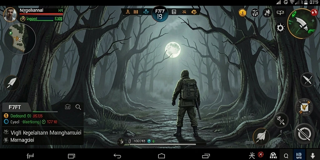Screenshot F7F7 menampilkan suasana gameplay yang menegangkan.