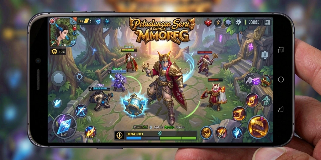 Tangkapan layar gameplay HEBAT303 yang menunjukkan petualangan seru di dunia MMORPG.