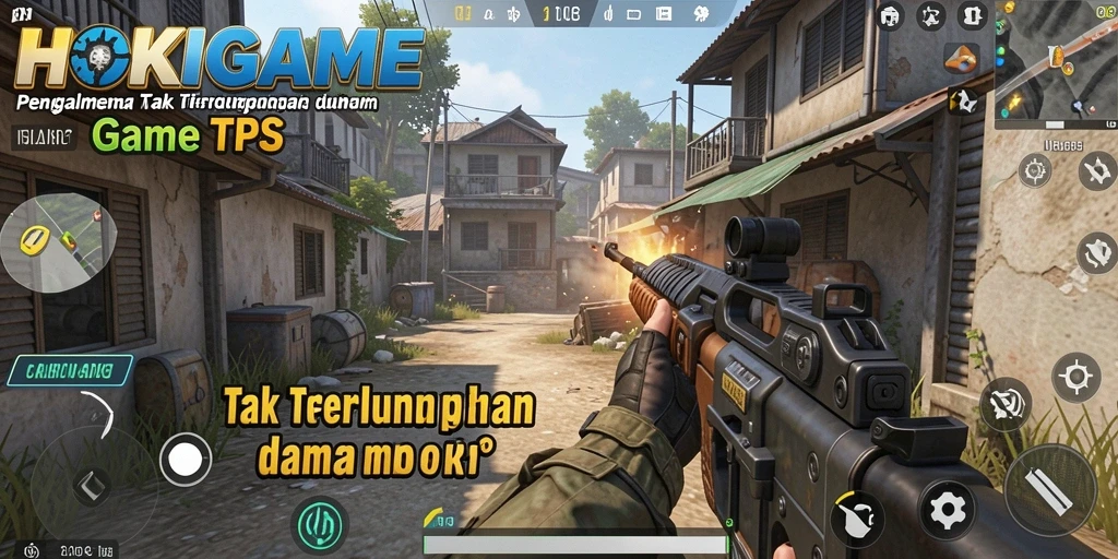 Screenshot HOKIGAME menampilkan aksi seru dalam game TPS.