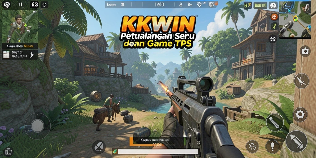 Tampilan gameplay seru dari KKWIN dengan aksi TPS yang mendebarkan.