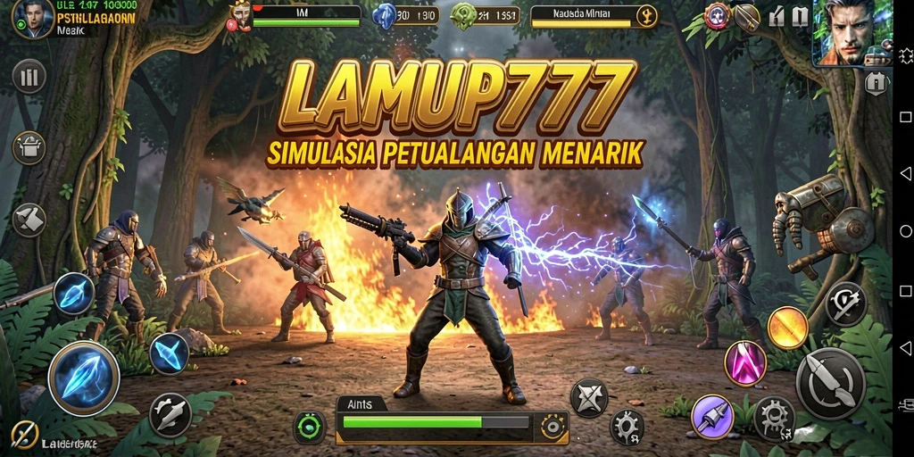 Tampilan gameplay menarik dari LAMPU777 dengan aksi petualangan.