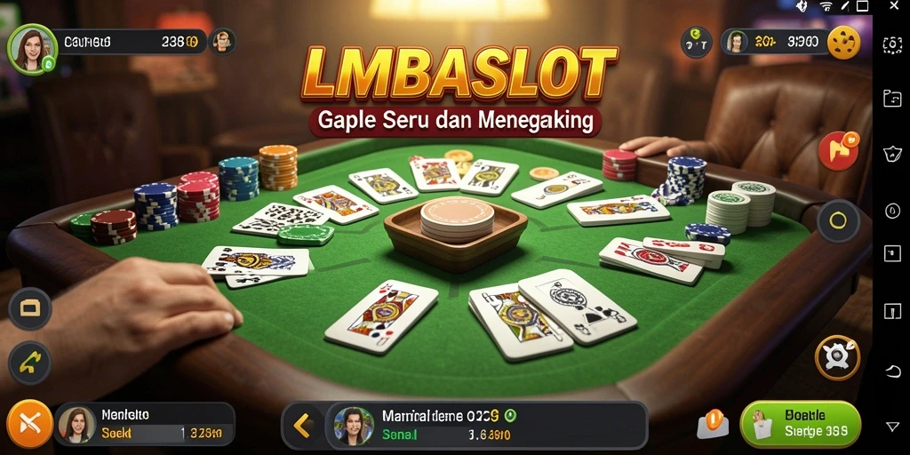 Tampilan menarik dari gameplay seru Gaple di LMBASLOT.