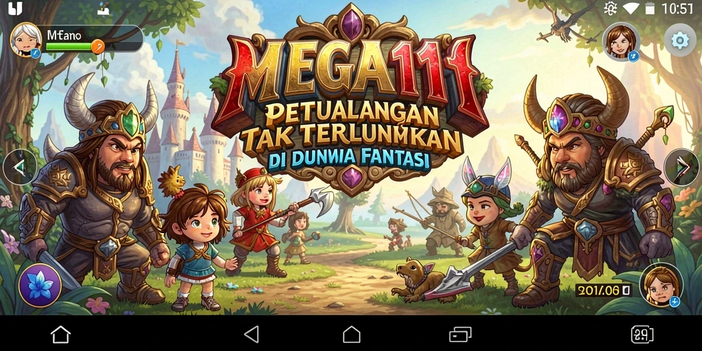 Screenshot MEGA111 menampilkan karakter yang beraksi di alam liar.