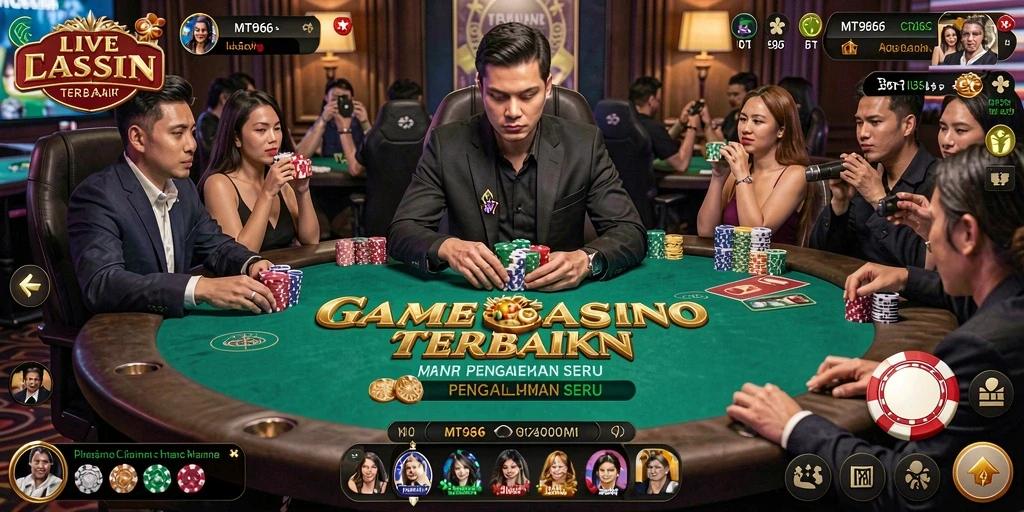 Tampilan permainan Live Casino yang menarik di MT966.