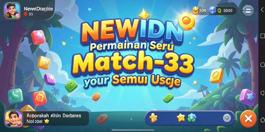 Tampilan menarik gameplay Match-3 dengan berbagai rintangan.