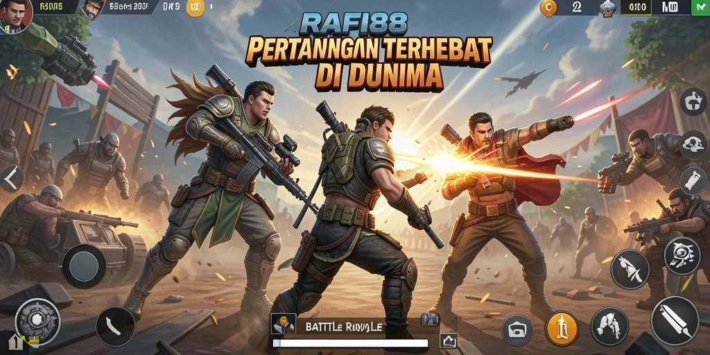 Screenshot tampilan gameplay yang seru di RAFI88 Battle Royale.
