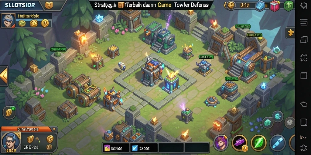 Tampilan gameplay SLOTSIDR yang mendebarkan dalam Tower Defense.