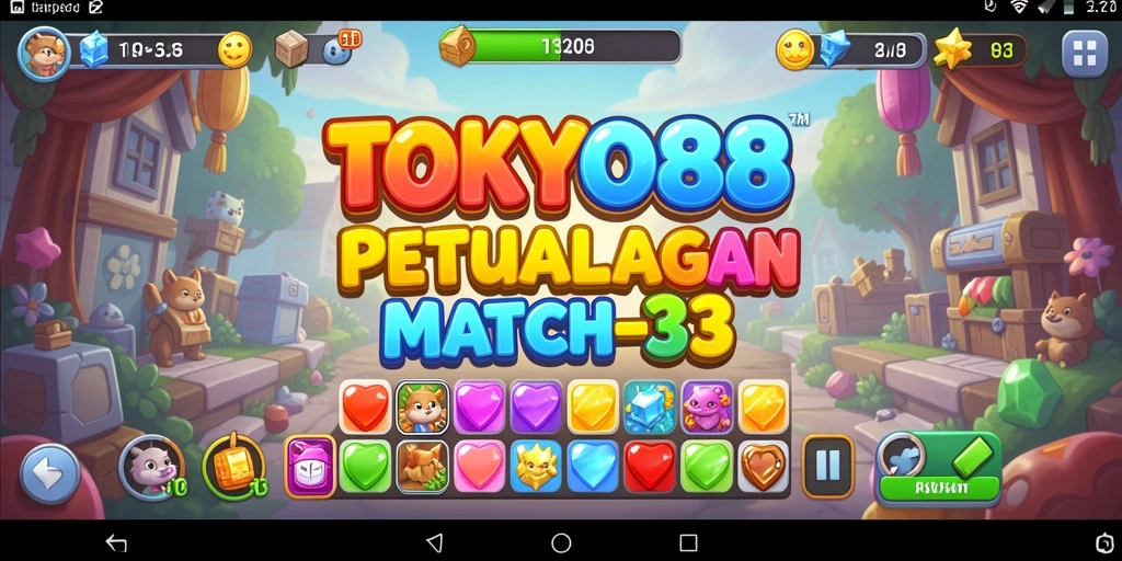 Tampilan gameplay seru di TOKYO88 dengan kombinasi warna-warni.