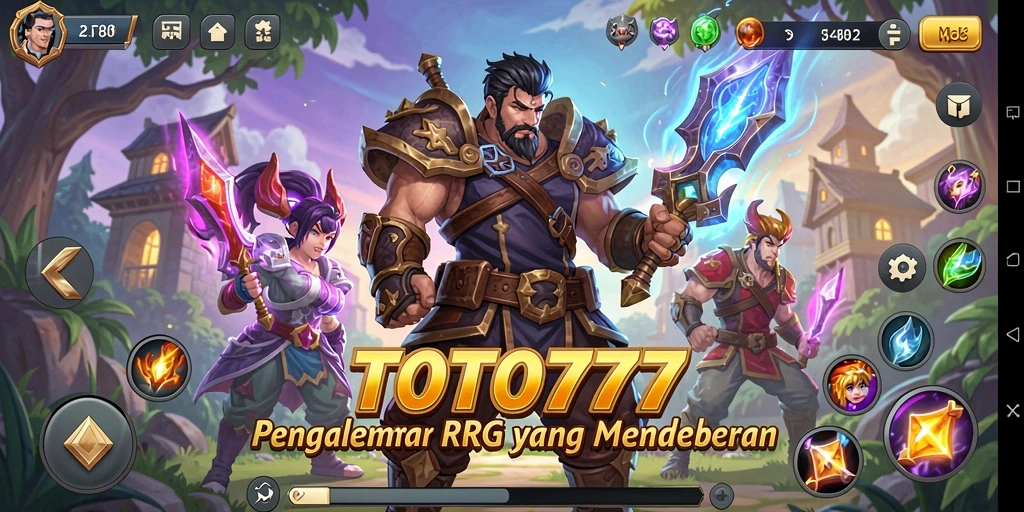 Screenshot utama menampilkan aksi pertempuran epik dalam TOTO777.