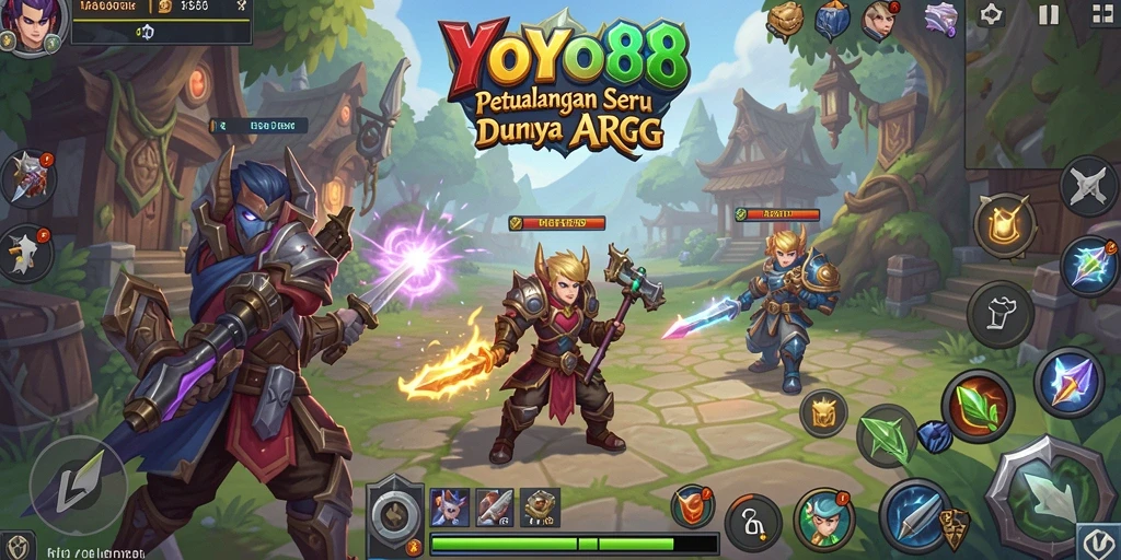 Tangkapan layar gameplay seru dari YOYO88 yang memperlihatkan aksi pertarungan.